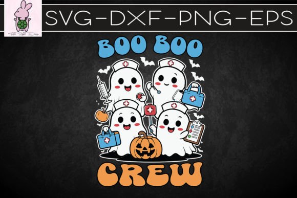 Boo Boo Crew Halloween Ghost Nurse SVG