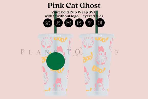 Cat Ghost Halloween Wrap