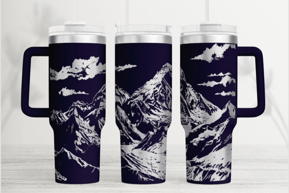 Everest Mountain 40oz Laser Tumbler Wrap