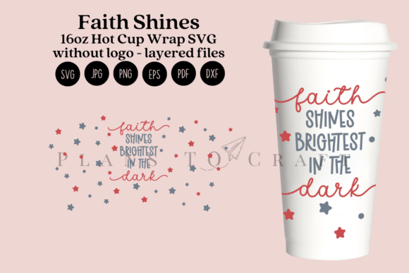 Faith Shines 16oz Hot Cup Tumbler Wrap