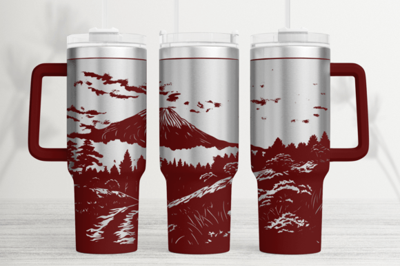Fuji Mountain 40oz Laser Wrap SVG