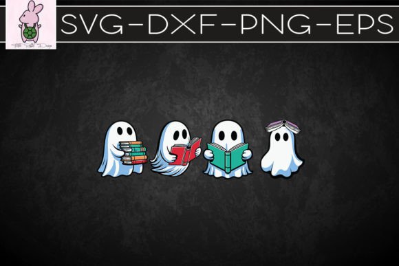 Ghost Reading SVG for Halloween