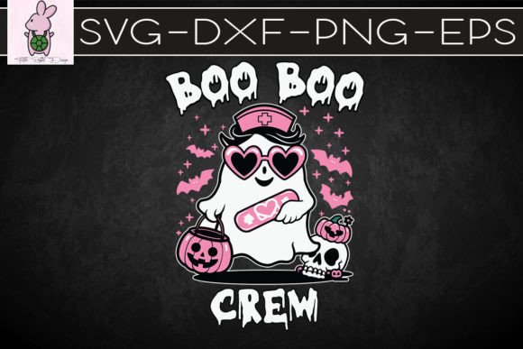 Halloween Ghost Nurse Boo Crew Funny SVG