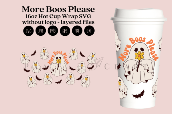 More Boos Please Halloween 16oz Hot Cup