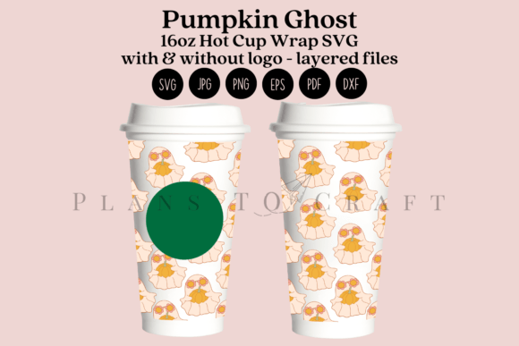 Pumpkin Ghost Tumbler Wrap