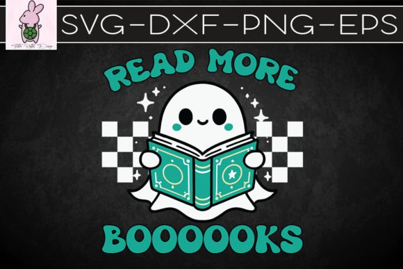 Read More Boooooks Ghost Reading SVG