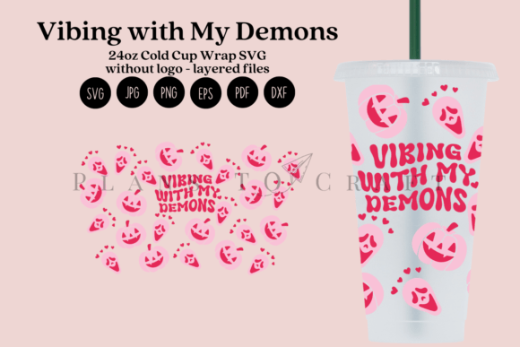 Vibing with My Demons Cold Cup Wrap